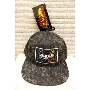World Industries Black Washed Snapback Hat Flameboy & Wet Willy Original NWT